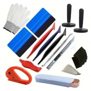 32PCS Vinyl Wrap Tool Kit Car Wrapping Kit Car Tint Tools Kit Window Tint Squeegee Widely used in the installation and application of car window films, car window films, paint protection films