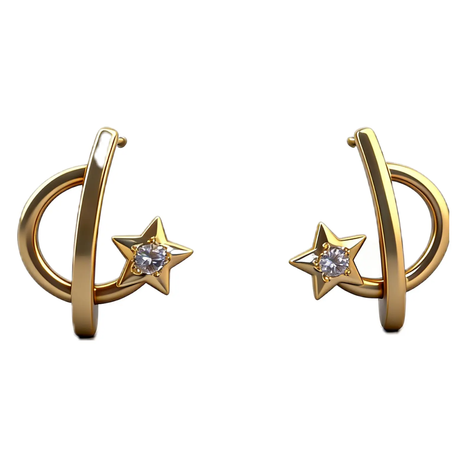 Heavy Star Stud Earrings