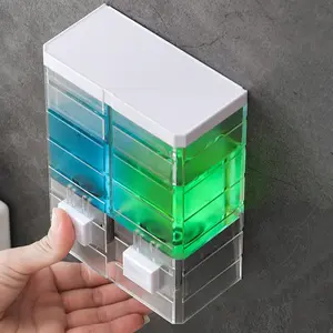 Wall-Mounted Hand Press Liquid Soap Dispenser, Soap Canister, Hotel Use, Simple Transparent Commercial Lotion Container, Home Bathroom, Hotel, Mall