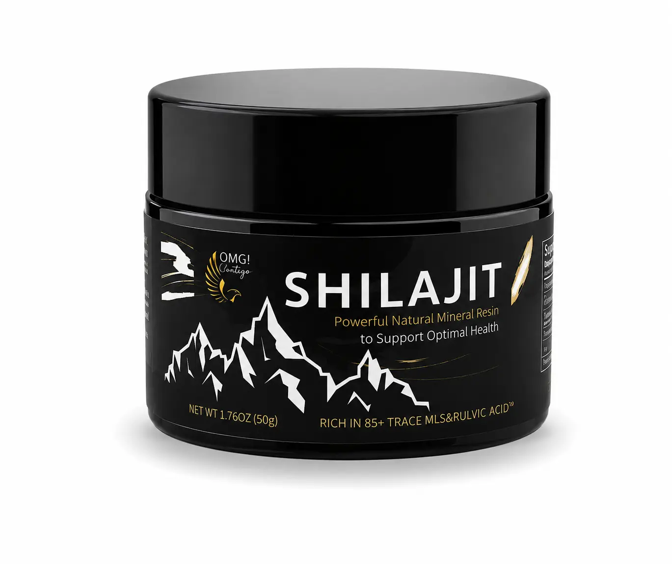 100% Pure Mineral Resign Shilajit- 600 mg- High Potency for Men and Women