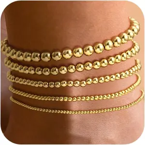 TEWIKY 5Pcs Ankle Bracelets For Women Pack Stackable Link Anklets Set Layered Cute Summer Beach Gift Teen Girls For dealsforyoudays