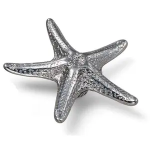 212 MAIN Oceana Starfish Knob, Polished Chrome, Starfish Shape Door Hardware Accessory