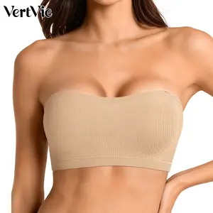 Vertvie｜ZOE Stay Put Bandeau Bra, Wireless Seamless Comfort Day