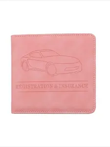 PU Leather Car Document Holder - Fits Driver’s License, Registration & Insurance Card, Ideal for Glove Box Storage