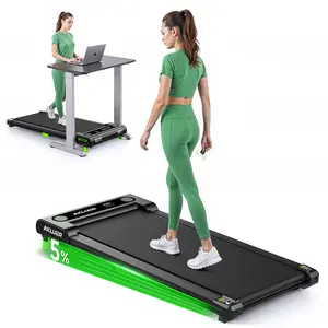【With adjustable Incline】 Under Desk Treadmill with 5% Incline Walking Jogging Machine for Home and Office, 2 in 1 Desk Walking Treadmill with Incline