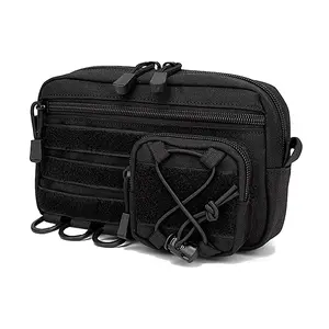 Multifunctional Storage Bag, Back Fixed Buckle, Front Small Pocket for Loose Items, Durable Fabric Material, Ideal for Organizing Essentials, Durable Pouch