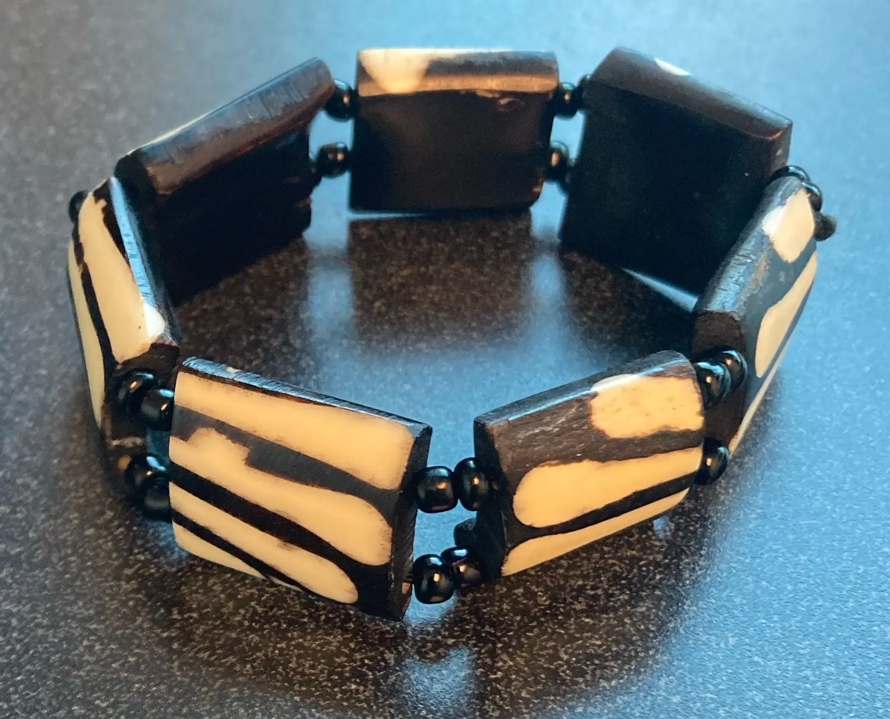 Zebra Batik Stretch Bracelet