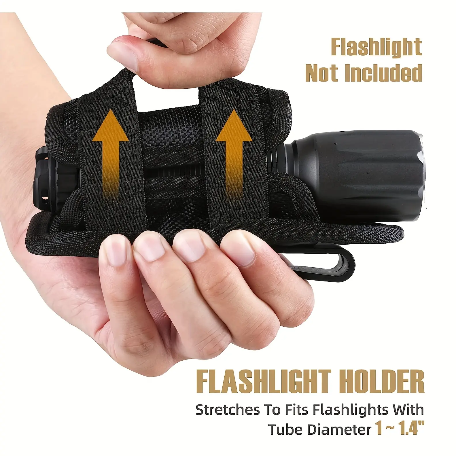 [360 °   Rotatable] 1/2Pcs Tactical Flashlight Pouch Holster (With 360 °   Rotatable Belt Clip), Mobile Flashlight Holder Installed On Shoulders, Thighs, Arms, And Waist