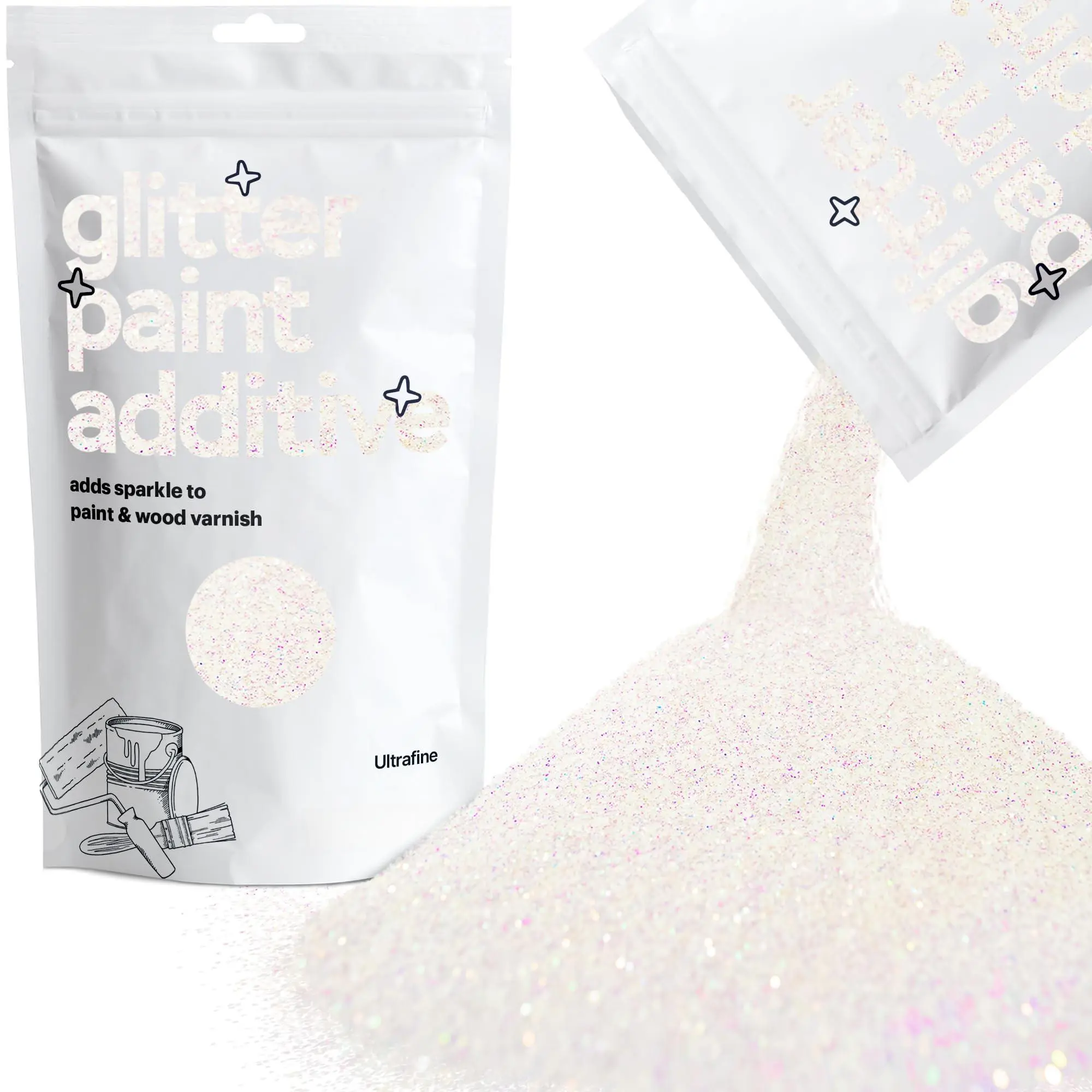 Glitter Paint For Walls Mother Of Iridescent Additive Emulsion Latex Sparkles Interior Painting 100g / 3.5oz