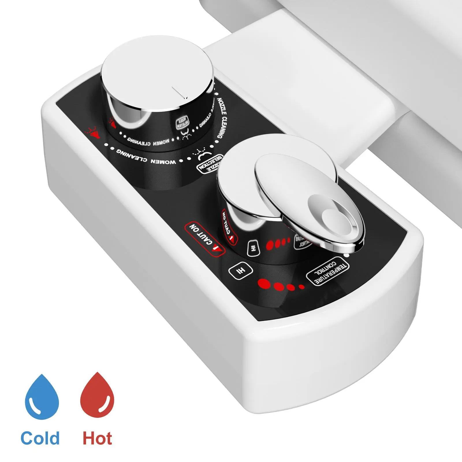 Modern Cold & Hot Water Bidet Attachment, 1 Set Bathroom Bidet Sprayer Attachment with Accessories, Bidet Attachment with Switch for Bathroom Sink, Toilet Bidet Attachment, Bathroom Accessories, Bidet Attachment for Toilet Warm Water
