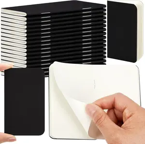 Outus 15 Pcs Mini Pocket Notebook 2.5" X 4" Small Journal Kraft Paper Notepads Bulk Softcover Pocket Notepad Memo Diary Subject Notebooks for Traveler Worker(Black,Blank Style)