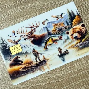 Anime Custom Credit Card Skin - Hunting and Fishing Paradise Design -