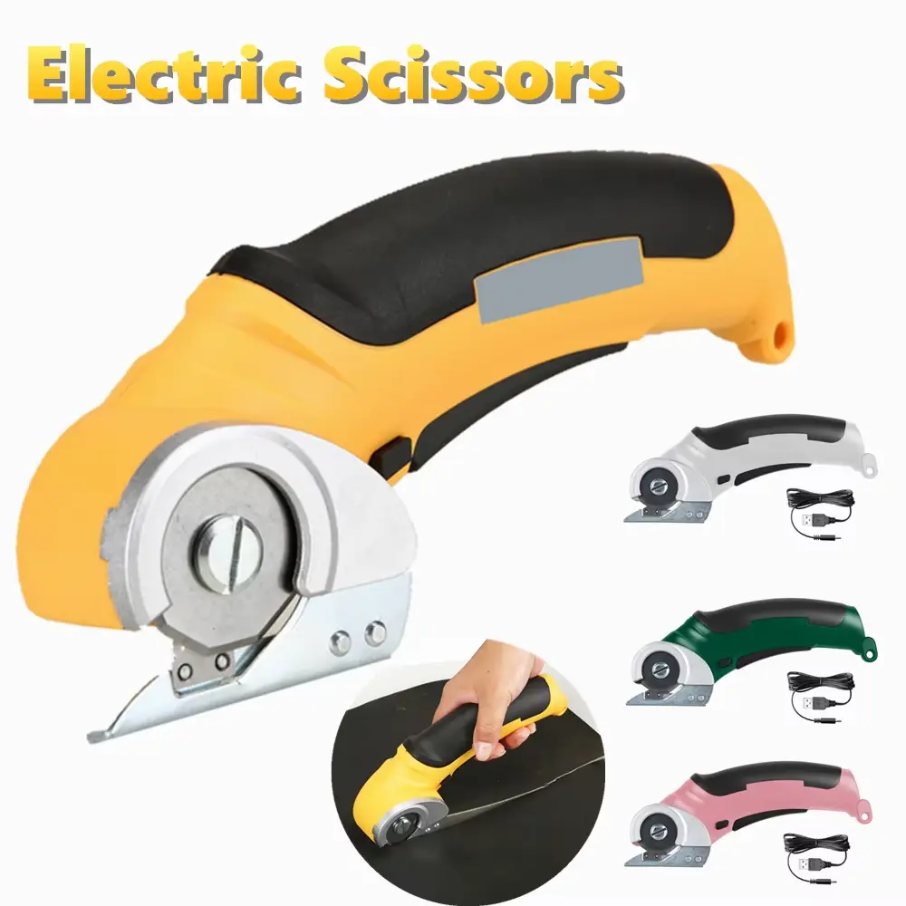 Electric Scissors Rechargeable Cordless Electric Cutter Shear for Cardboard Leather Fabric Scrapbook Carpet Electric Rotary Cutt isfriday