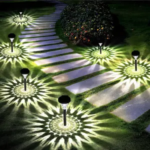 Solar Pathway Lights 10 Pack, Bright Solar Path Lights Outdoor  IP65, Walking Path Solar Lights for Outside, Garden, Lawn, Walkway, Yard (Cold White)