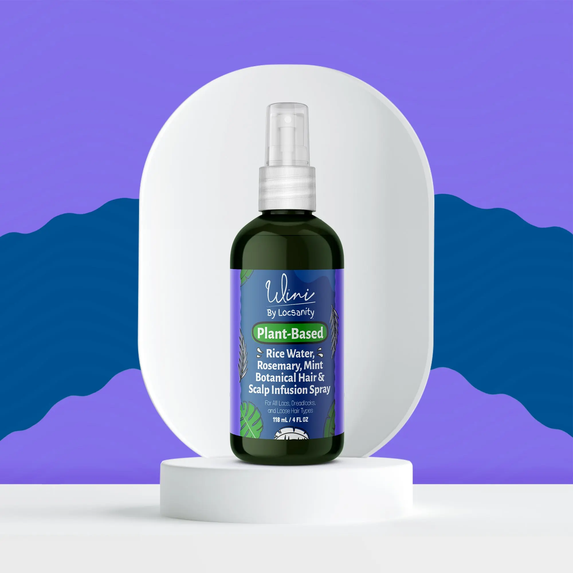 Wini by Locsanity Rice water, Rosemary, Mint, Botanical Hair & Scalp Infusion Spray 4oz Haircare Biotin Strengthen Hair Stronger Thicker Hair