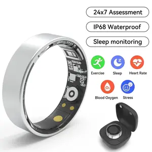 Smart Ring,Wearable Fitness Trackers, Gym Essentials,Health Monitoring,Sleep Quality,Calories Burned,IP68 Waterproof,For Women Men Couple Gift
