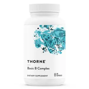 Thorne Basic B Complex - 60 Capsules for Brain Health and Vitamins