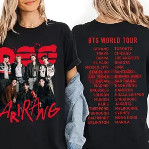 Arirang Tracklist The Kings Are Back Graphic Tee, Bangtan 2026 Album Songs Concert Shirt, Merch Gift for Fan, Bangtan Boys Group Shirt YCS