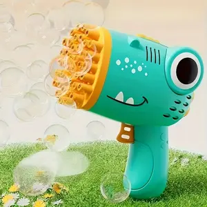 Dinosaur Design Bubble Machine, 1 Box 40-hole Automatic Electric Bubble Gun with 50ML Bubble Liquid, Outdoor Toy for Birthday Wedding Party