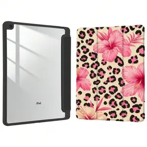 Leopard Lily IPad Case Compatible with IPad  (A16) 11th Generation Case 11 Inch 2025, 10th Gen Case 2022 10.9 Inch,12th 2026 11inch, Pro 12.9 Inches (20/21/22/23/24/25/26 Models) Built-in Pencil Holder with Shockproof Cover, Auto Wake/Sleep