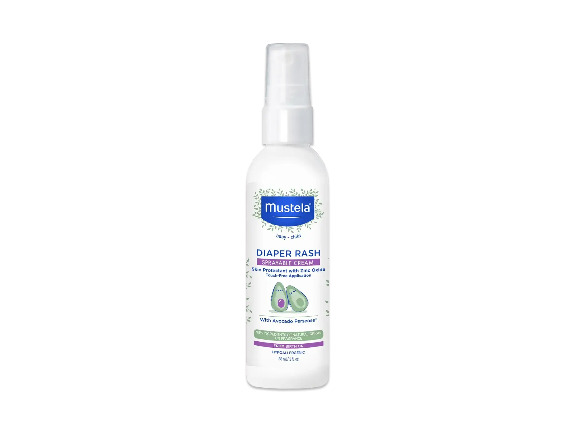Diaper rash sprayable cream