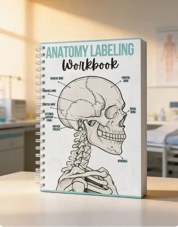 Anatomy Labeling Workbook – 90+ Human Body Worksheets & A&P Study Guide
