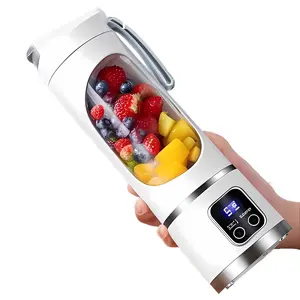 Ultimate Portable Juicer Blender – USB Rechargeable Compact Personal Smoothie Maker with Smart LED Display, Leak-Proof Design, Perfect for Home, Office, Dorm, Gym, Back to School, Gift for Mom & Women