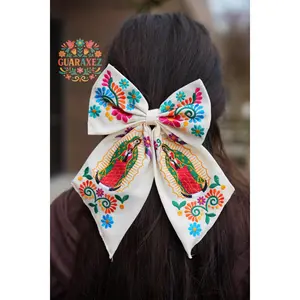 Virgen Mexican Bow Clips Small