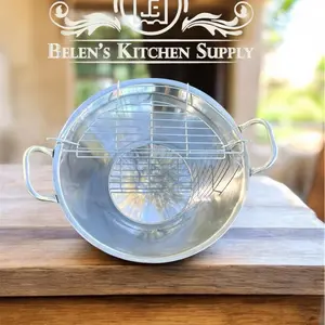 Cazo acero inoxidable (16.QT) doble fondo en la Parte de abajo para distribusion de calor