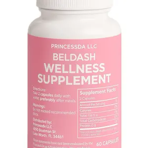 PrincessDallc Beldash Wellness Supplement - 60 Capsules for Daily Health & Wellness - 2 Capsules Per Serving
