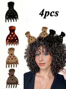 4pcs Hair Root Lift Clips, No-Crease Styling Tool for Volume, Ideal for Thick & Curly Hair, Women's Essential Hair Accessory, Hair Claws, Hair Claws Set