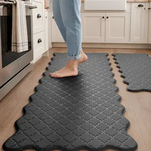 Waterproof Anti Fatigue Kitchen Mats 2PCS | Cushioned Non Slip Washable Floor Rugs