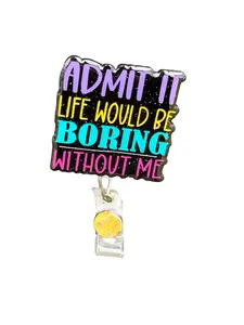 Admit It Badge Reel, Retractable Swivel Alligator Clip