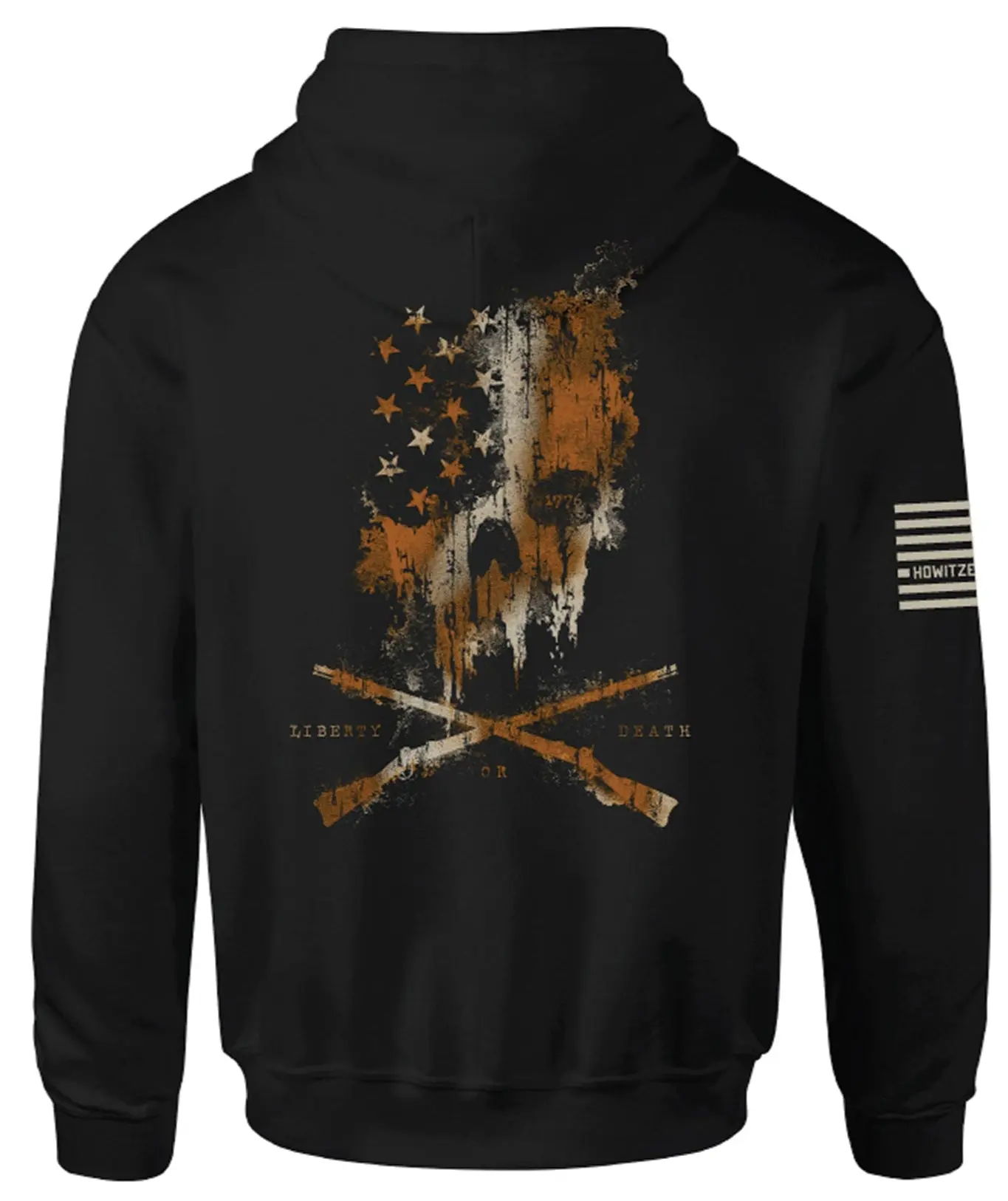 Howitzer Men's Long Sleeve Forged Paint Graphic Hoodie - Soft Cotton Fleece Pullover, Casual Menswear Top, Gothic, Drawing