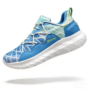 Geometric Web Casual Sneakers - Lightweight Breathable Walking Shoes for Women & Men#non slip#comfortable#street style#athletic#geometric pattern shoes#Blue Mesh Breathable Running Shoes#breathable running shoe#blue gym shoes#cushioned walking shoes