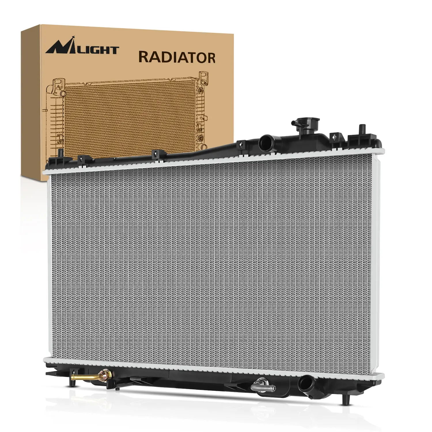 Nilight Automotive Aluminum Performance Radiator - OEM-Compatible Replacement for Honda Civic 2001-2005, Acura EL 2001-2005 L4 1.7L Engine