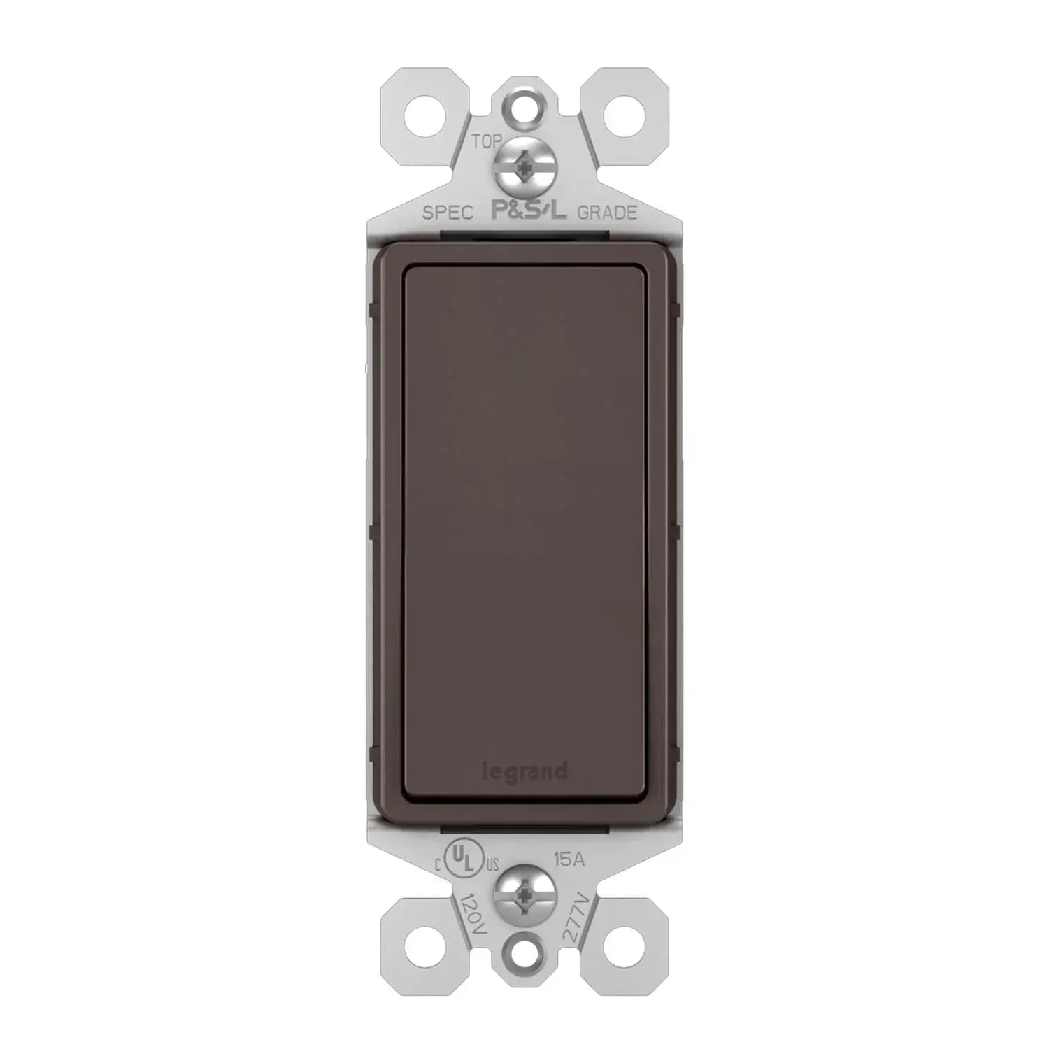 Legrand TM873DBCC10 radiant Light Switch, 15A, Single-Pole/3-Way, Dark Bronze