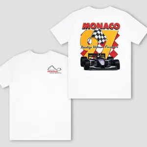 [New] Monaco Racing 2026 TShirt, Vintage Grand Prix Graphic with Formula Car & Checkered Flag, Soft Cotton Fabric, Unisex Fit for Racing Fans, Perfect Gift for Motorsport Lovers
