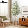 Alupssuc Decorative Artificial Olive Silk Tree with Mistletoe - Lifelike Fruits, Indoor Plants, Balcony Faux Plant, Household Decor, Home & Office Supplies