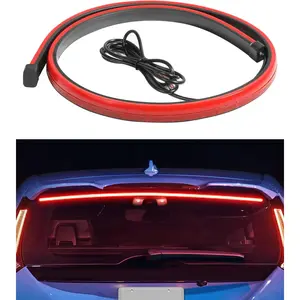 35 inch 3rd Brake LED DC12V Flexible High Mount Stop Light, Universal Red Truck SUV RV Brake Light Strip
