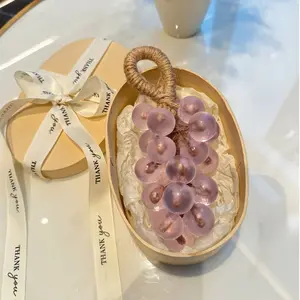 Grape Cluster Handmade Soap 200g, Natural Plant Essential Oils, Gentle Cleansing Moisturizing Cleanser, Fun Shape, Bath Shower Body Care Hanging Decor Gift