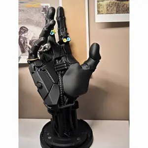 Realistic Mechanical Hand Game Console Handle Bracelet Earrings Ring Jewelry Beaded Necklace Watch Stand Ornament Collectible Room Decor