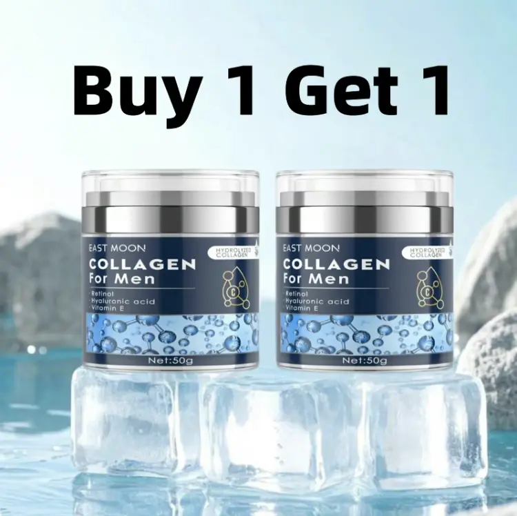 【BUY 1 GET 1】Collagen Men's Anti-Aging Wrinkle Cream, Men'sFace Moisturizer Cream 50g, Skin Firming andTightening Lotion, Firming Hyaluronic  AcidMoisturize Men's Retinol Moisturizing Cream Daily Gentle Nourishing Repair Sensitive Moisture Hydrating summe