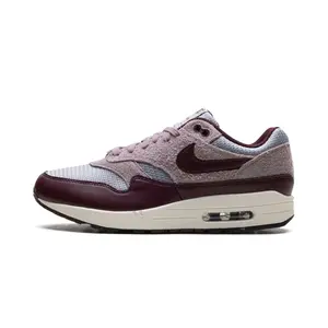 Air Max 1 ESS PRM "CEMENT GREY/BURGUNDY CRUSH" FQ7327 001