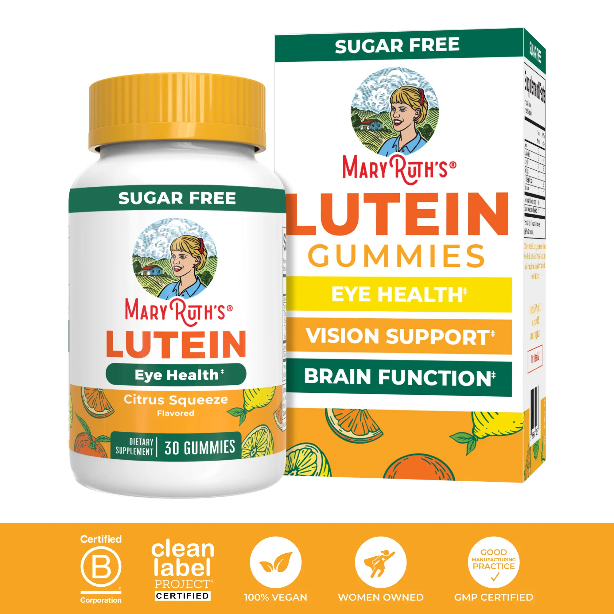 MaryRuth's Lutein Gummies with Zeaxanthin - Eye Health & Vision Support – Blue Light Filtering – 60 ct