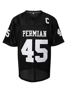 【plus Size】 Men's Letter & Number Patched  V Neck Football Jersey, Stylish Sporty Jersey, Loose Breathable Short Sleeve American Football Jersey Shirts, Men's Sportswear for Training & Competition