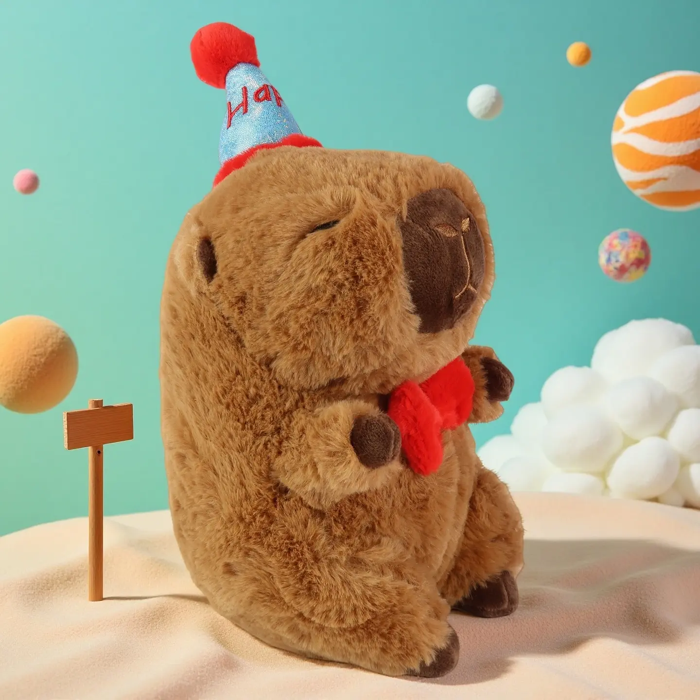 Christmas Gift Idea  12 Inch  Capybara Plush – Ultra‑Soft Fabric, Embroidered Details, Child‑Safe, Certified Stuffed Toy, Perfect Birthday or Holiday Gift