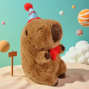 Christmas Gift Idea  12 Inch  Capybara Plush – Ultra‑Soft Fabric, Embroidered Details, Child‑Safe, Certified Stuffed Toy, Perfect Birthday or Holiday Gift