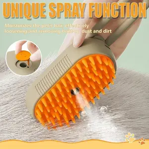 Pet Steam Brush,Cat Dog Hair Remover,Deshedding Tool,Pet Steamy Mist,Steam Pet Brush for Pet Hair 3-IN-1 Steamy Cat Brush Grooming Comb for Dogs Steam Brush for Cats Remove Flying Fur Steam Pet Hair Removal Comb