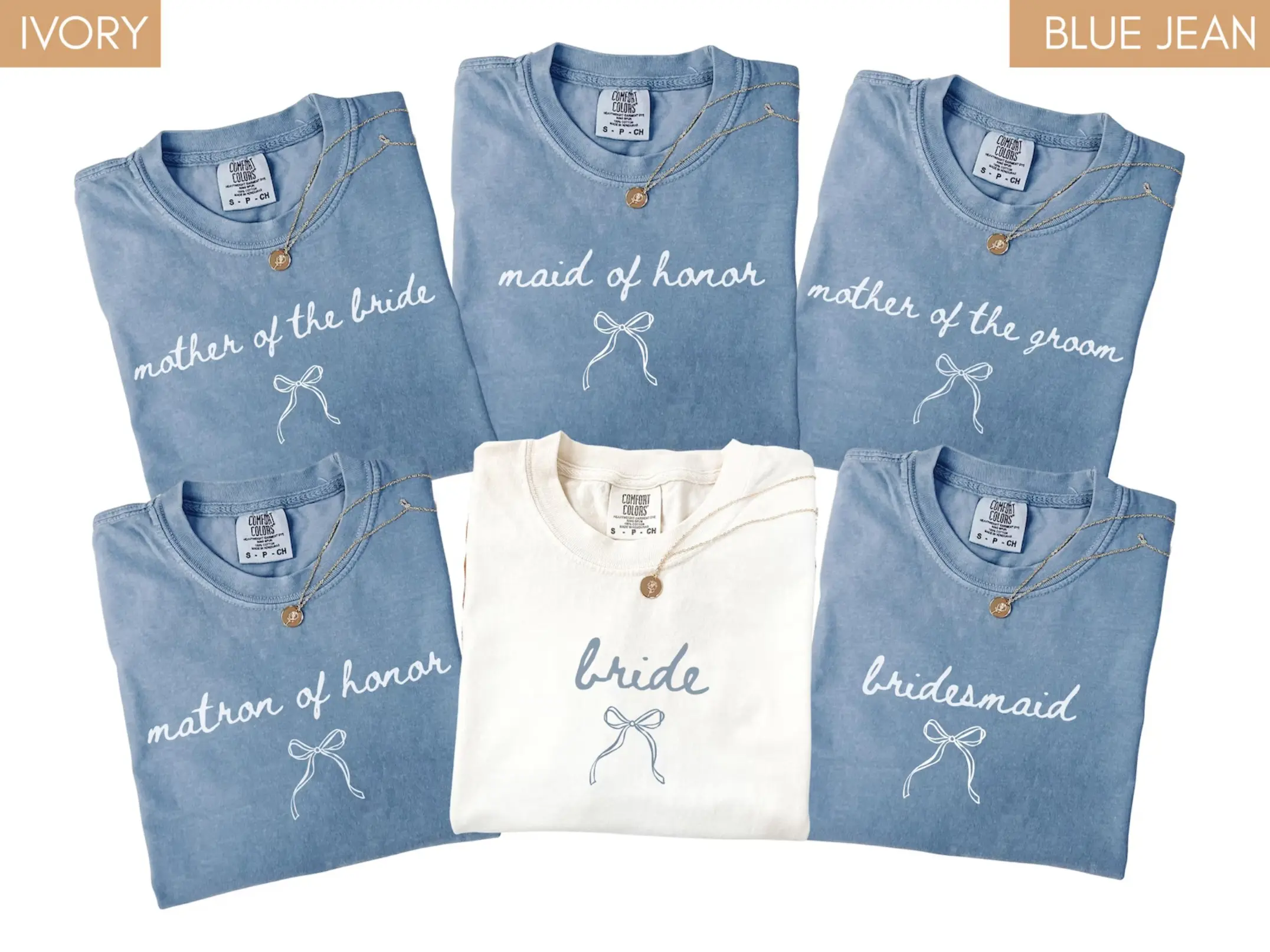 Comfort Colors Bride Bridesmaid Shirt Set, Bridesmaid Proposal Gift, Maid Of Honor Tee, Matching Wedding Shirt, Wedding Party Bachelorette Shirt
